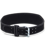 Weightlifting Double Prong Buckle Tapered Belt, Black - 8MM