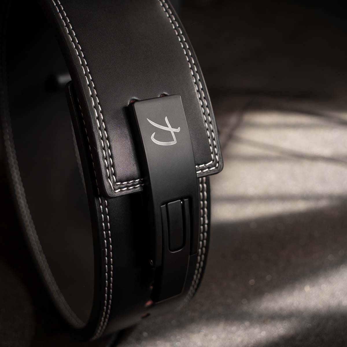 Embossed Black Lever Belt, 13mm - IPF Approved