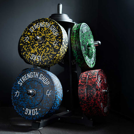 Fleck Rubber Bumper Plates – Colour Coded, 5kg-25kg or 150kg Set