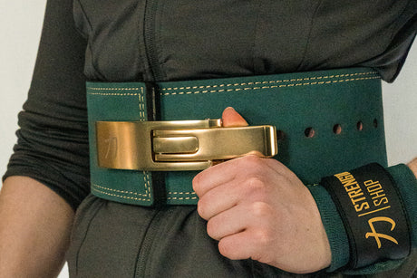 Vintage Green Lever Belt, 13mm - IPF Approved - Strength Shop