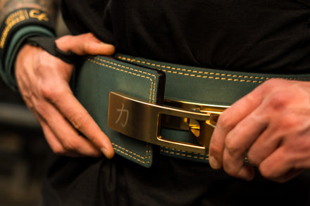 Vintage Green Lever Belt, 13mm - IPF Approved - Strength Shop