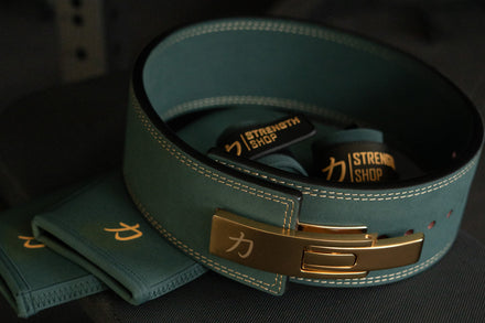 Vintage Green Lever Belt, 13mm - IPF Approved - Strength Shop