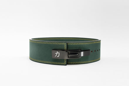 Vintage Green Lever Belt, 13mm - IPF Approved - Strength Shop