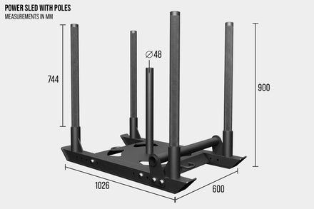 4-Pole Power Sled – Competition Push & Pull Sled - Strength Shop