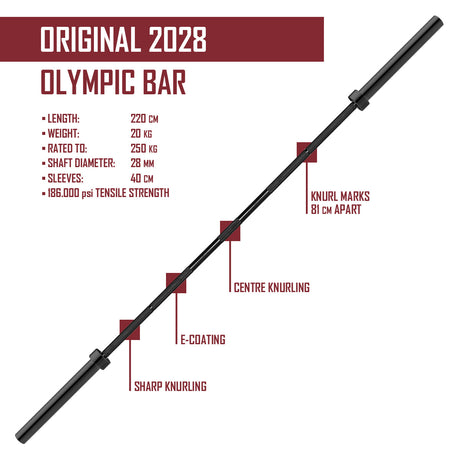 B-WARE Original 2028 Olympic Bar - Strength Shop