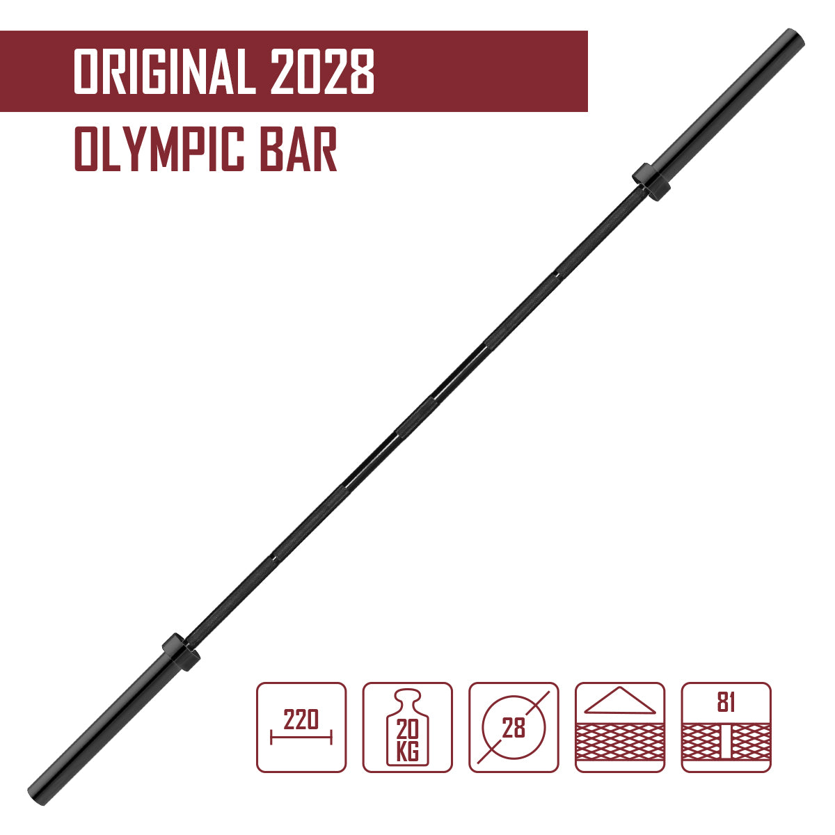 Original 2028 Olympic Bar - Black Oxide – Strength Shop