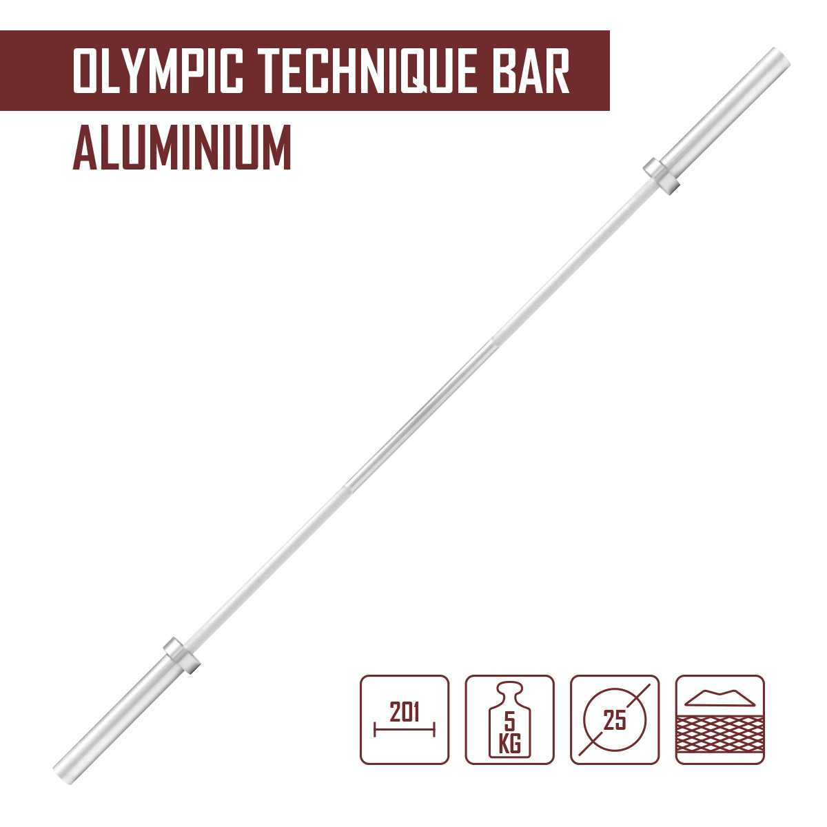 Olympic Aluminium Technique Bar - 5KG - Strength Shop