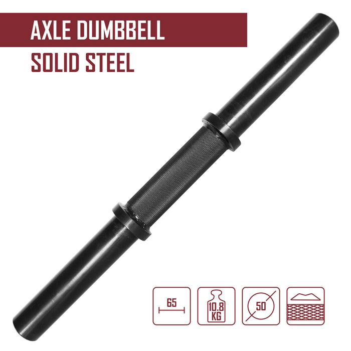 Solid Steel Axle Dumbbell Handle - Strength Shop
