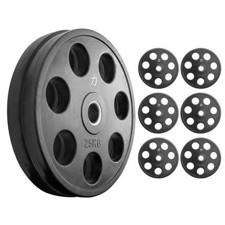Set Rubber Coated Easy Grip Plates 140KG/150KG - Strength Shop