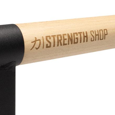 Wooden Grip Parallettes - 3 Sizes, Steel Base - Strength Shop