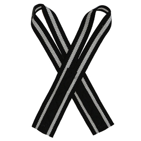 Zhang Kong ZKC Black/White Weightlifting Straps, Normal - Cotton - Strength Shop