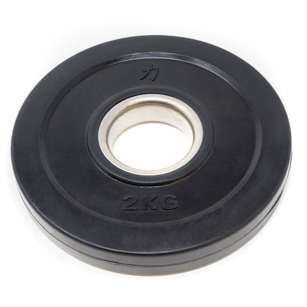 Rubber Coated Plates - Black, 1.25kg-5kg - Strength Shop