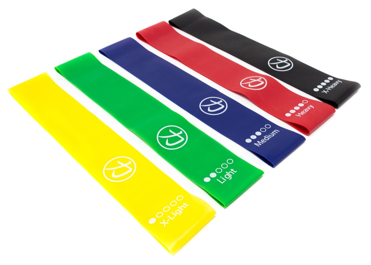 Glute Gymnastic Mini Bands - Set of 5 Incl. Bag - Strength Shop